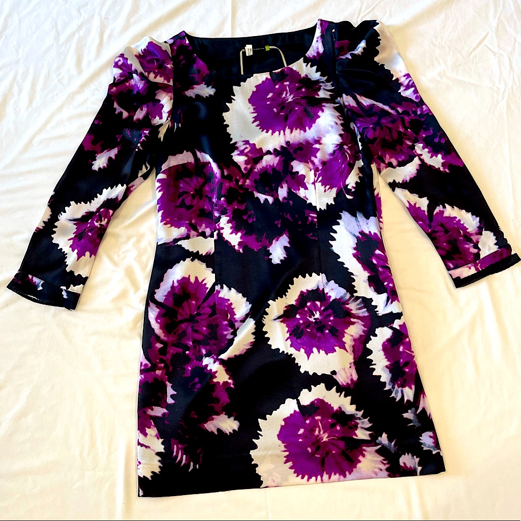 Anthropologie Leifsdottir Fun Purple Mini Dress